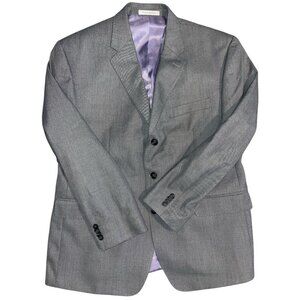 Sean John Fine Tailored Sport Jacket Suit Blazer Gray Mens 42S Notch Lapel